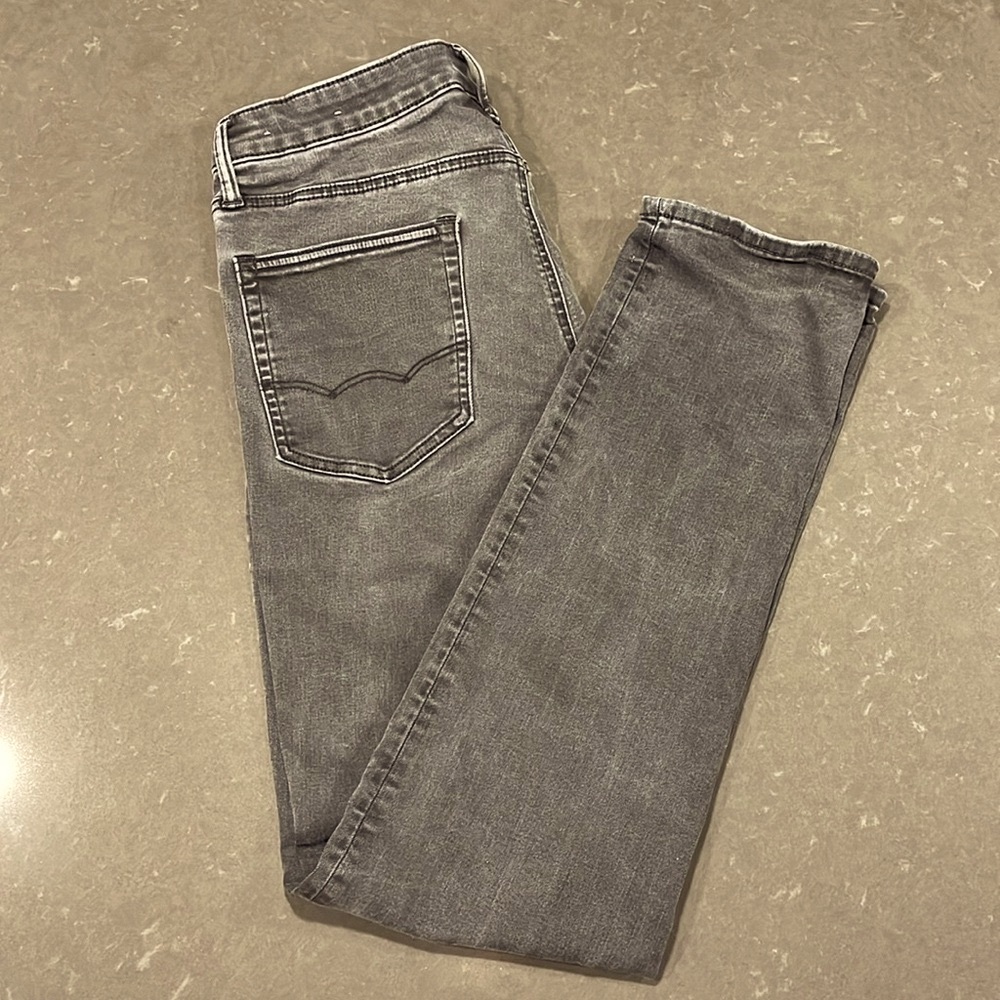 American Eagle Next Level Flex Men’s Denim Jean Pants Gray/Faded Black 32 x 34